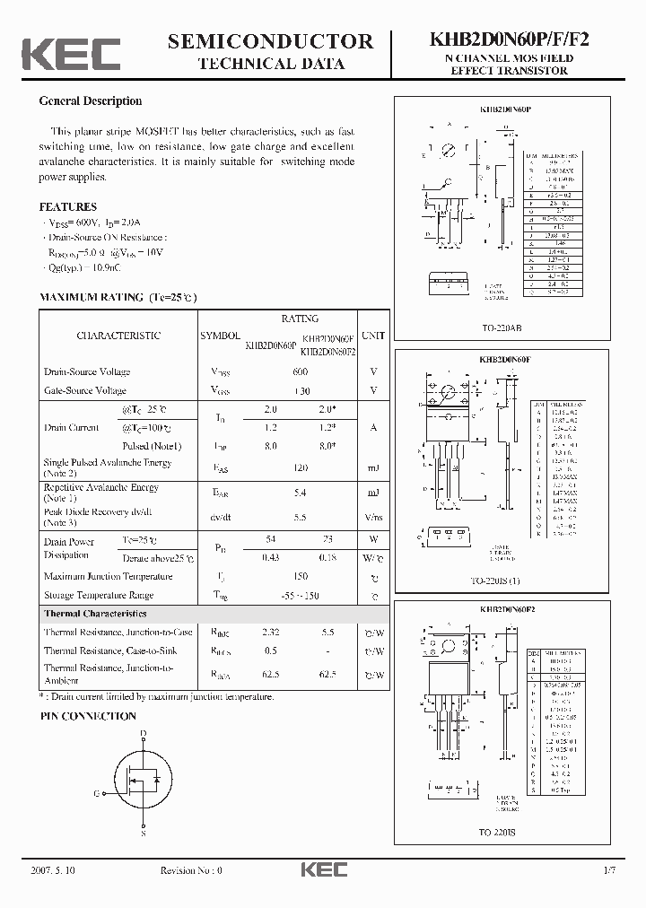KHB2D0N60F_1022598.PDF Datasheet