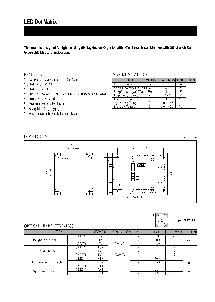 KLM-064MA-16A_806010.PDF Datasheet