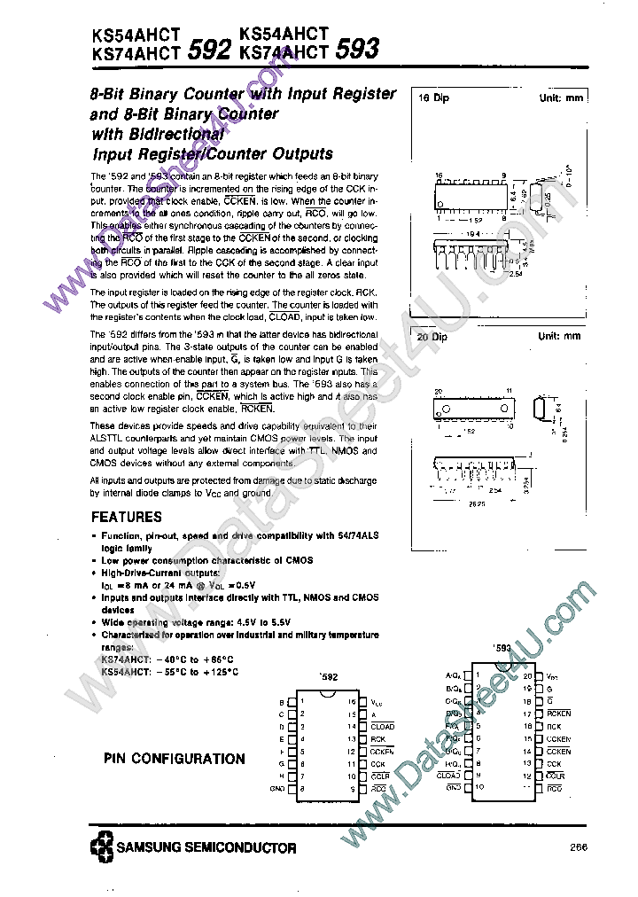 KS74AHCT593_833259.PDF Datasheet