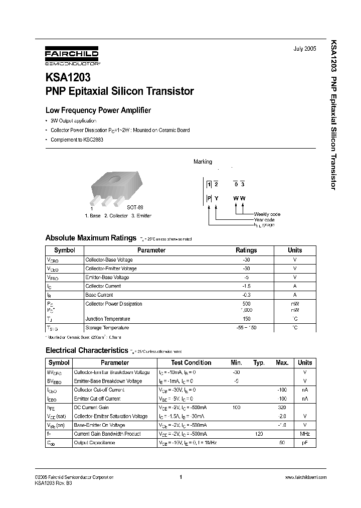 KSA120305_703709.PDF Datasheet