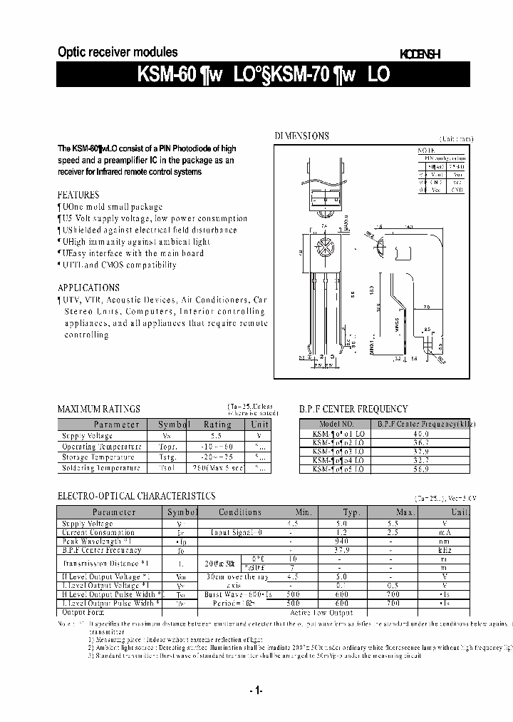 KSM-703LO_1026248.PDF Datasheet