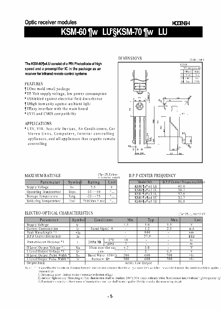 KSM-703LU_1026249.PDF Datasheet