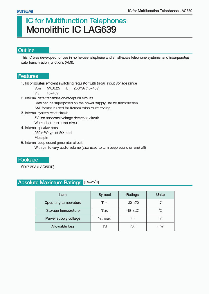 LAG639_838432.PDF Datasheet