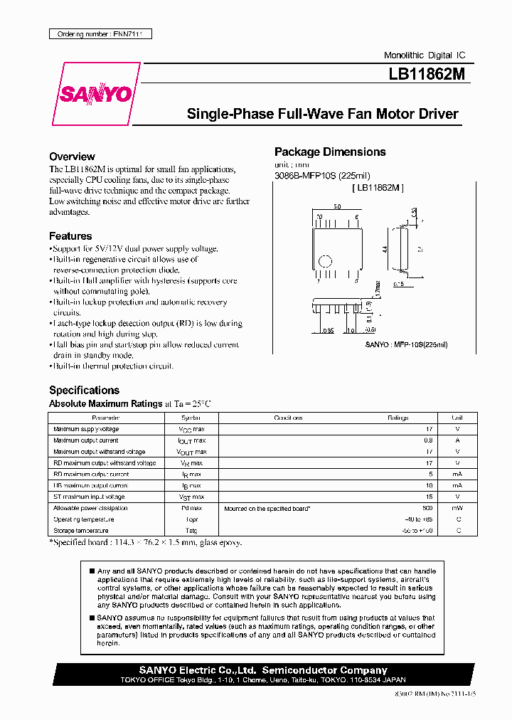 LB11862M_607035.PDF Datasheet