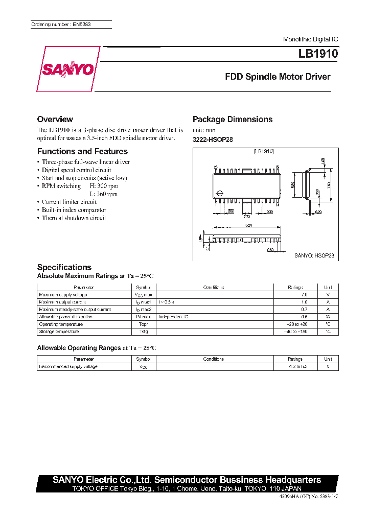 LB1910_864311.PDF Datasheet