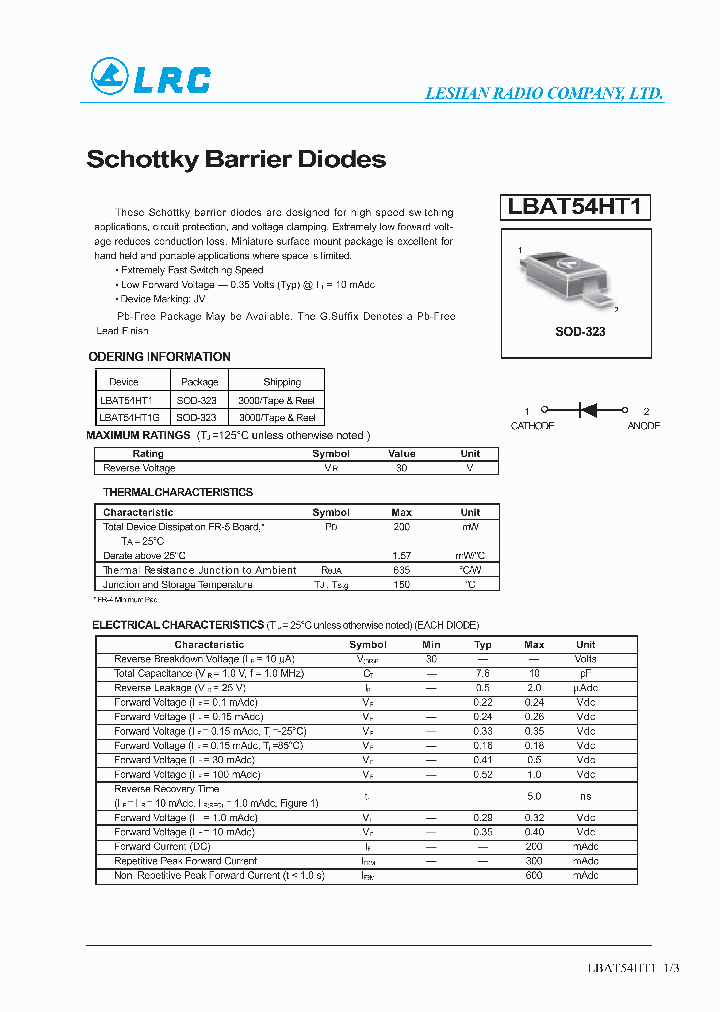 LBAT54HT1_956715.PDF Datasheet