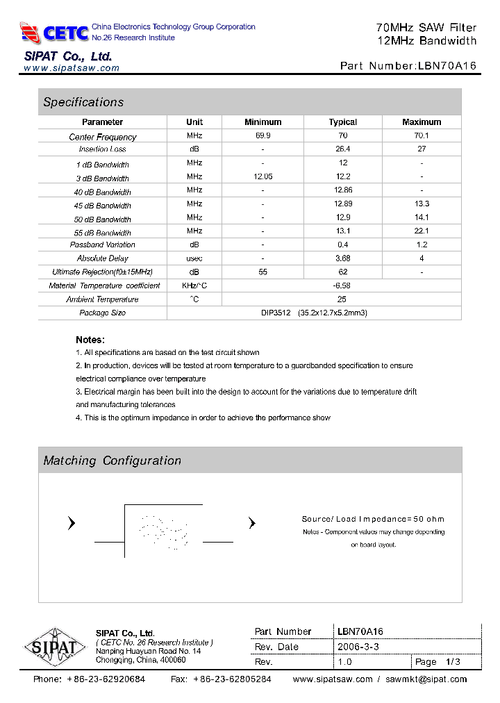 LBN70A16_669450.PDF Datasheet