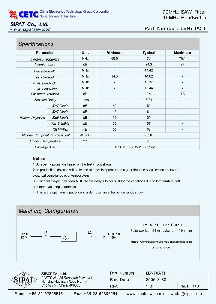 LBN70A31_669425.PDF Datasheet