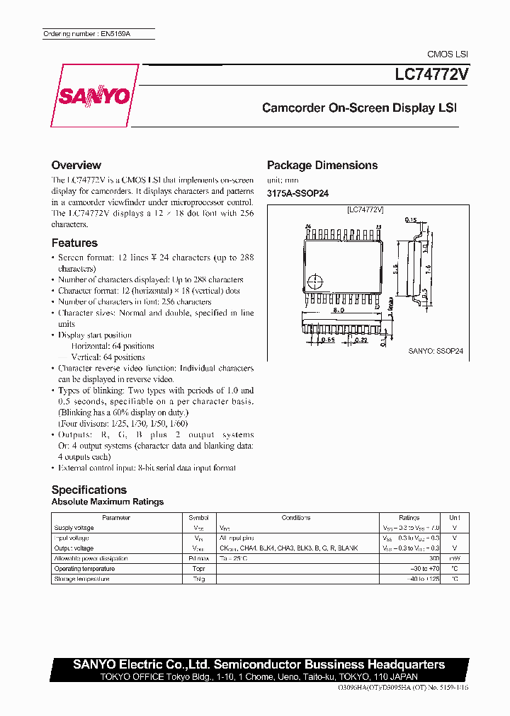 LC74772V_875560.PDF Datasheet