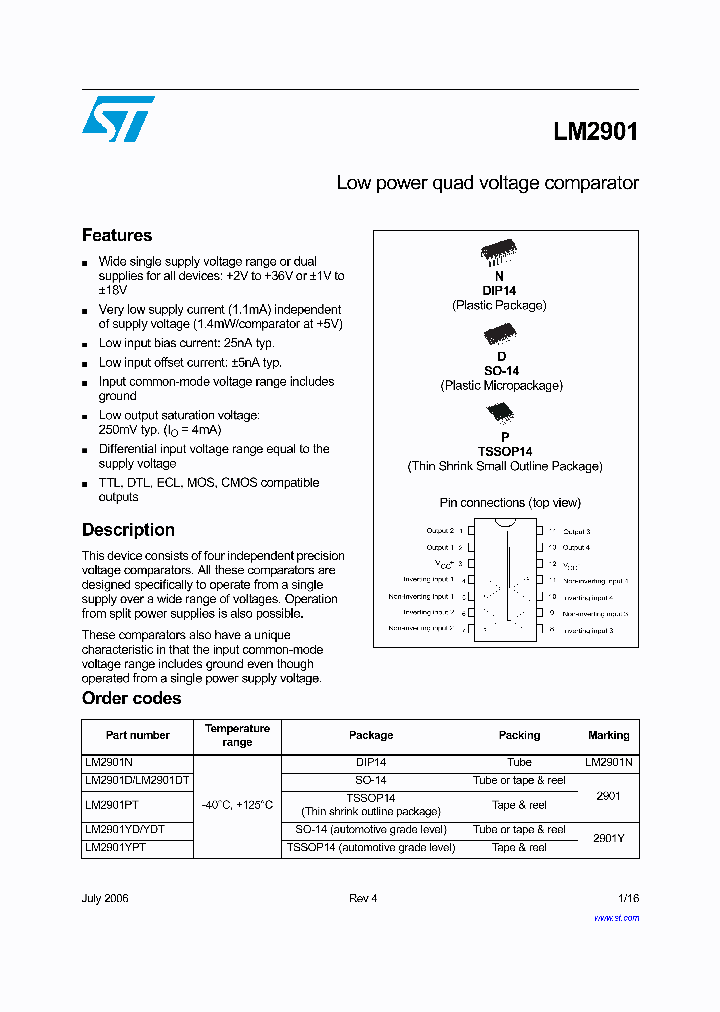 LM2901DLM2901DT_740396.PDF Datasheet