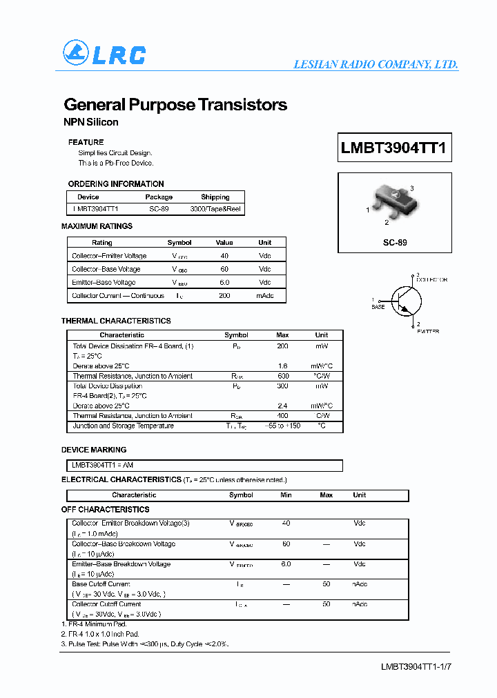 LMBT3904TT1_884646.PDF Datasheet