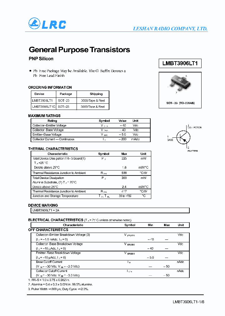 LMBT3906LT1_884650.PDF Datasheet