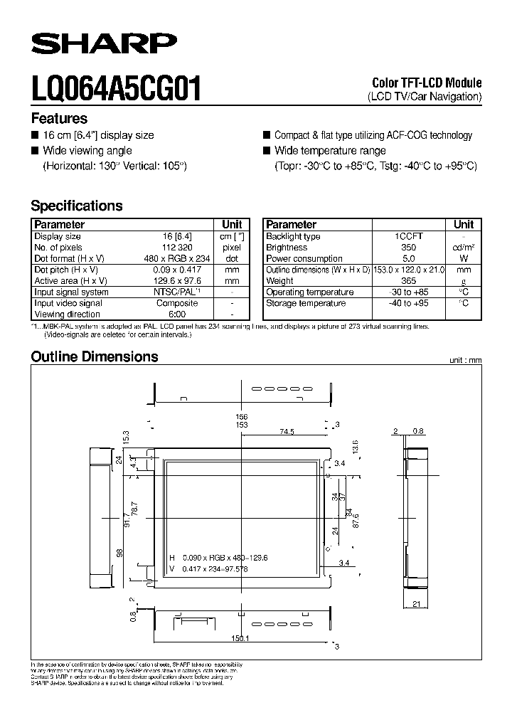 LQ064A5CG01_1023212.PDF Datasheet