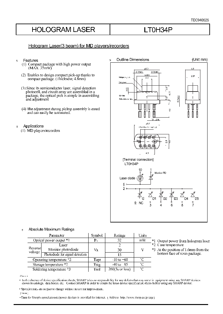 LT0H34P_910135.PDF Datasheet
