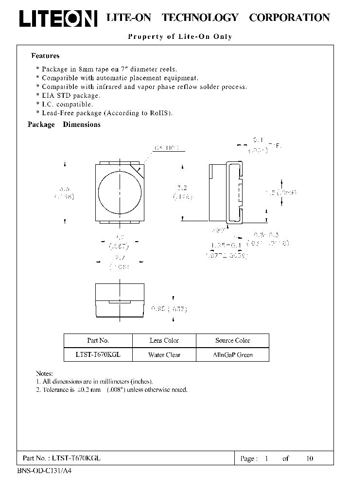 LTST-T670KGL_685196.PDF Datasheet