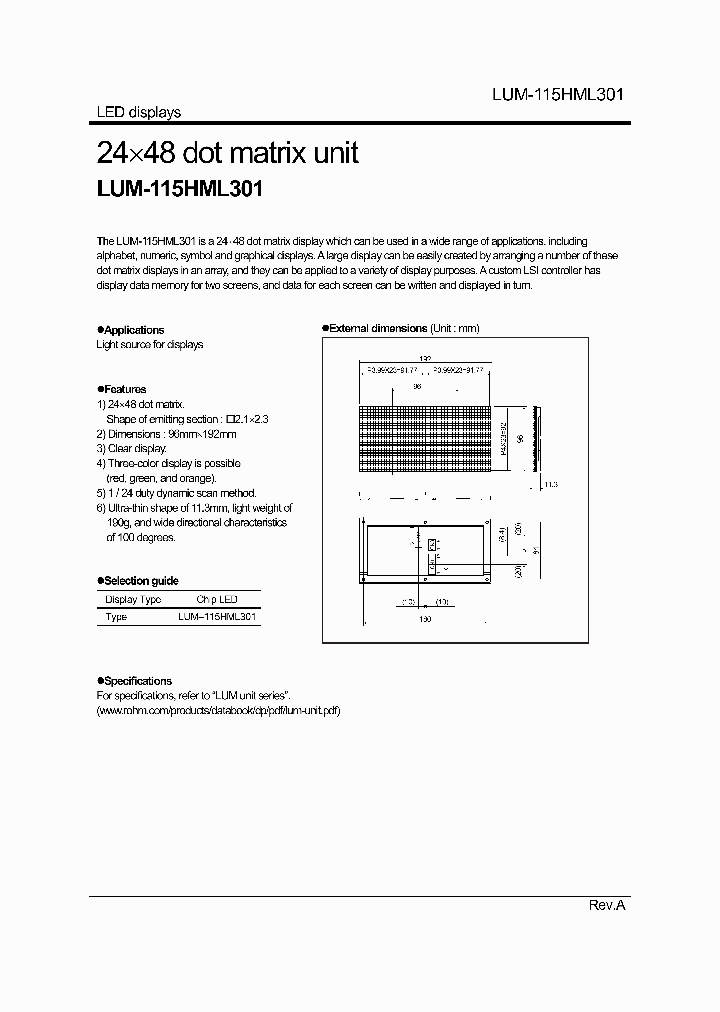 LUM-115HML301_721867.PDF Datasheet