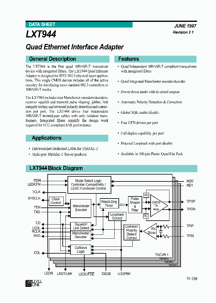 LXT944_785151.PDF Datasheet