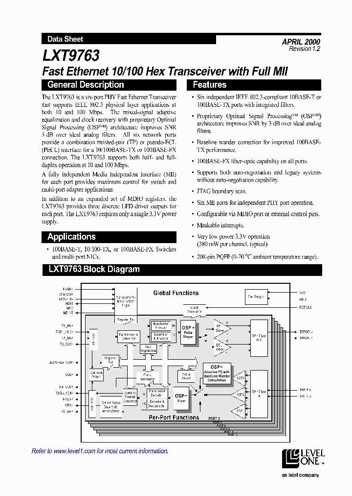LXT9763_805200.PDF Datasheet
