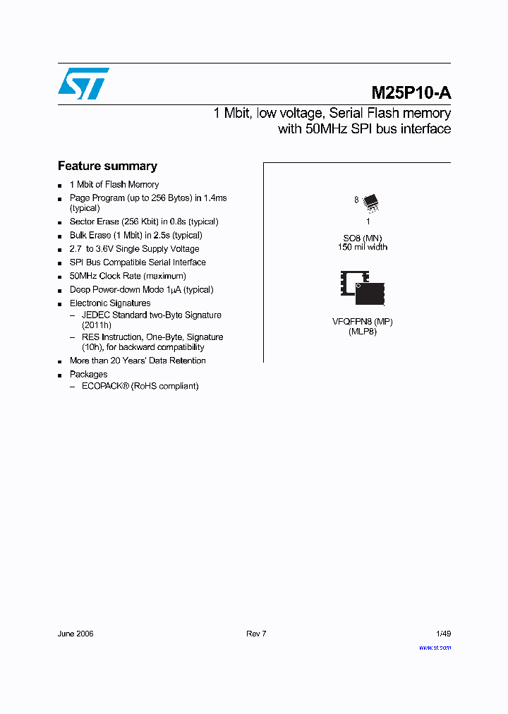 M25P10-AVMP3X_741460.PDF Datasheet