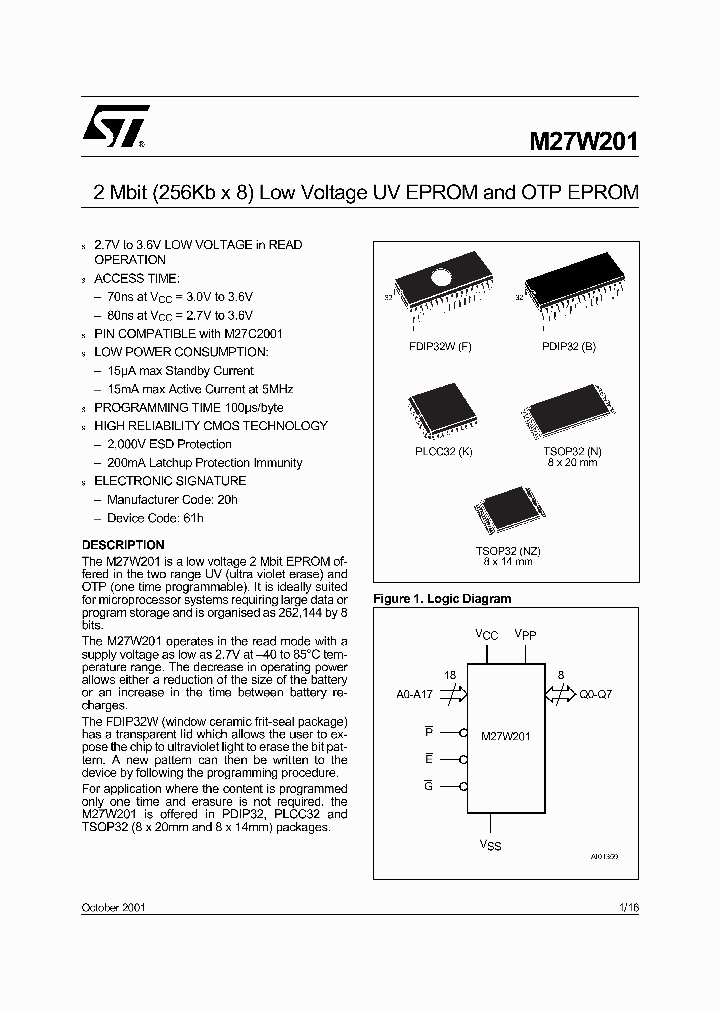 M27W201-80K6TR_918783.PDF Datasheet