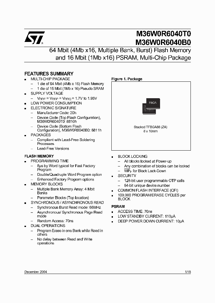 M36W0R6040T0_875301.PDF Datasheet