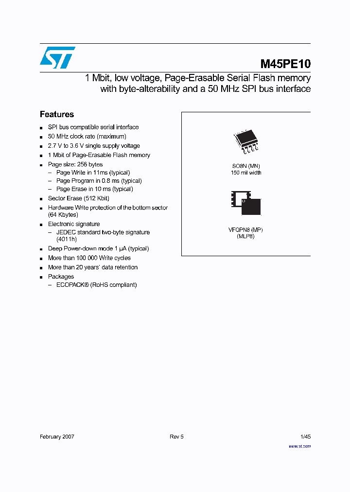 M45PE10-07_955722.PDF Datasheet