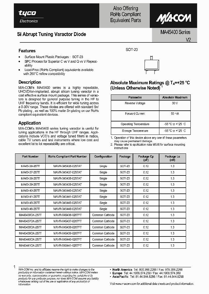 MA45400_830141.PDF Datasheet