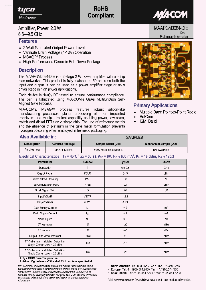 MAAPGM0064-DIE_614673.PDF Datasheet