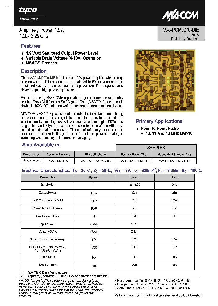 MAAPGM0070-DIE_663632.PDF Datasheet