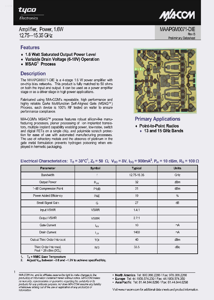 MAAPGM0071-DIE_663634.PDF Datasheet