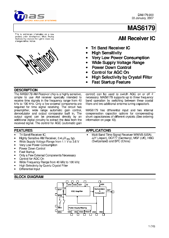 MAS6179_733245.PDF Datasheet