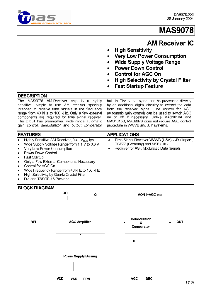 MAS9078_732373.PDF Datasheet