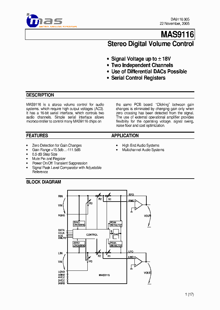 MAS9116_605462.PDF Datasheet