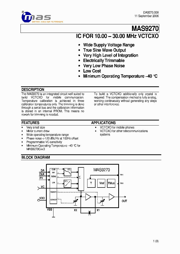 MAS9270_734381.PDF Datasheet