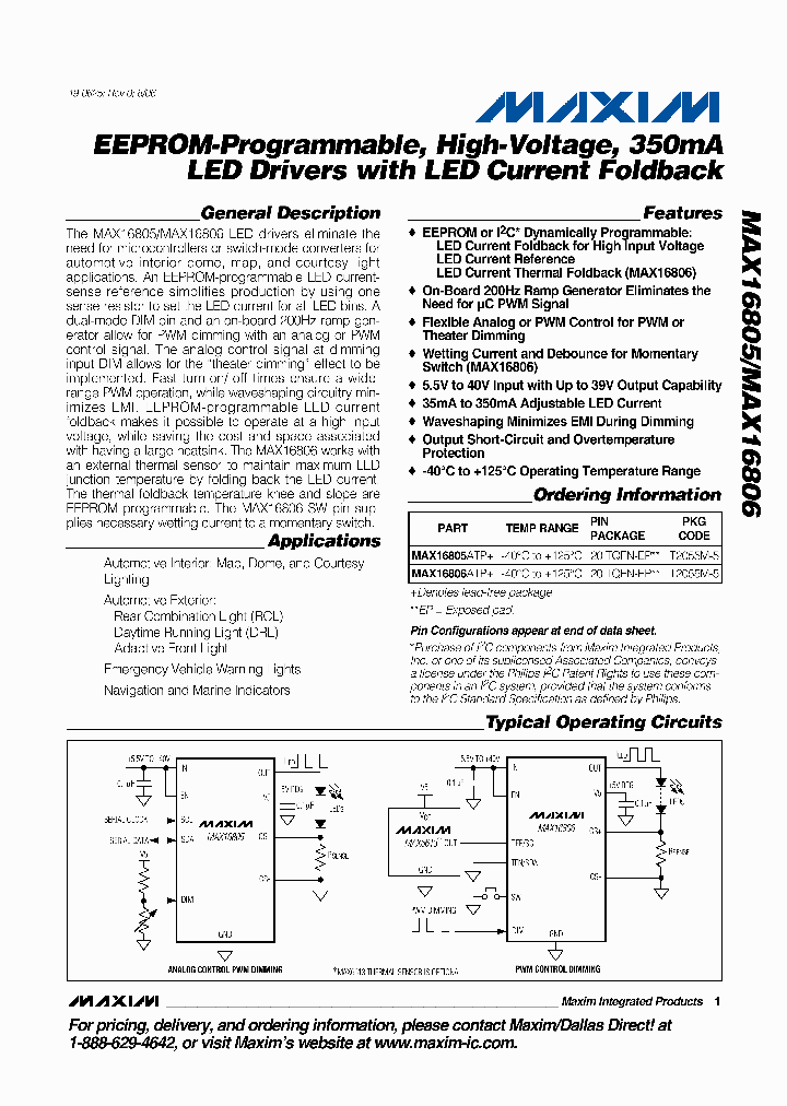 MAX16805ATP_685210.PDF Datasheet