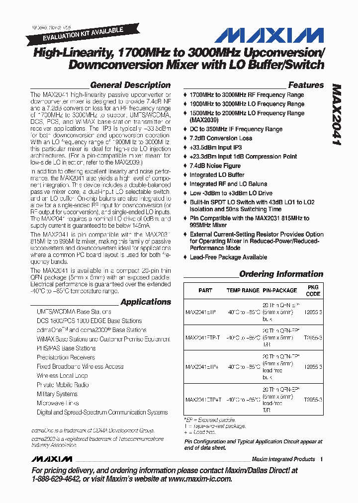 MAX2041ETP-T_685331.PDF Datasheet