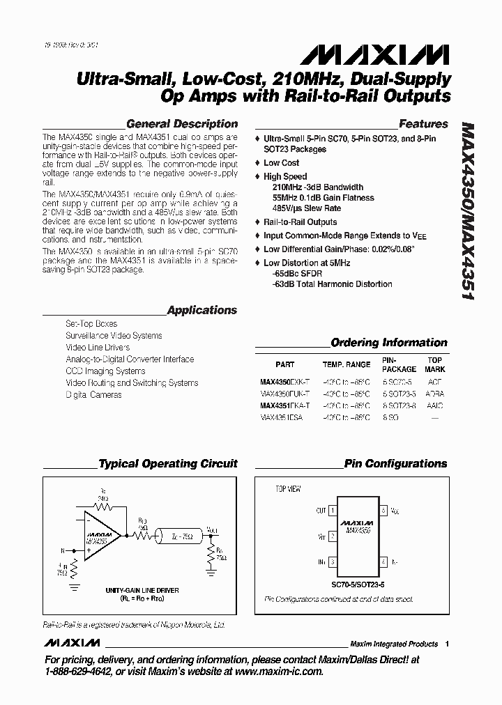 MAX4350_847207.PDF Datasheet