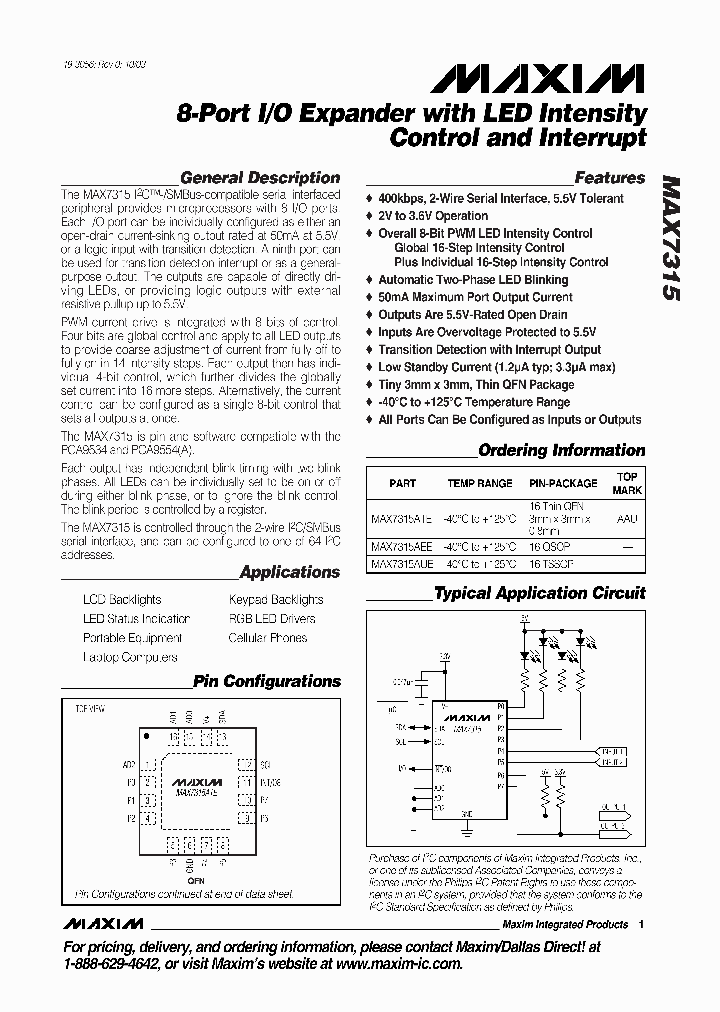MAX7315ATE_658174.PDF Datasheet