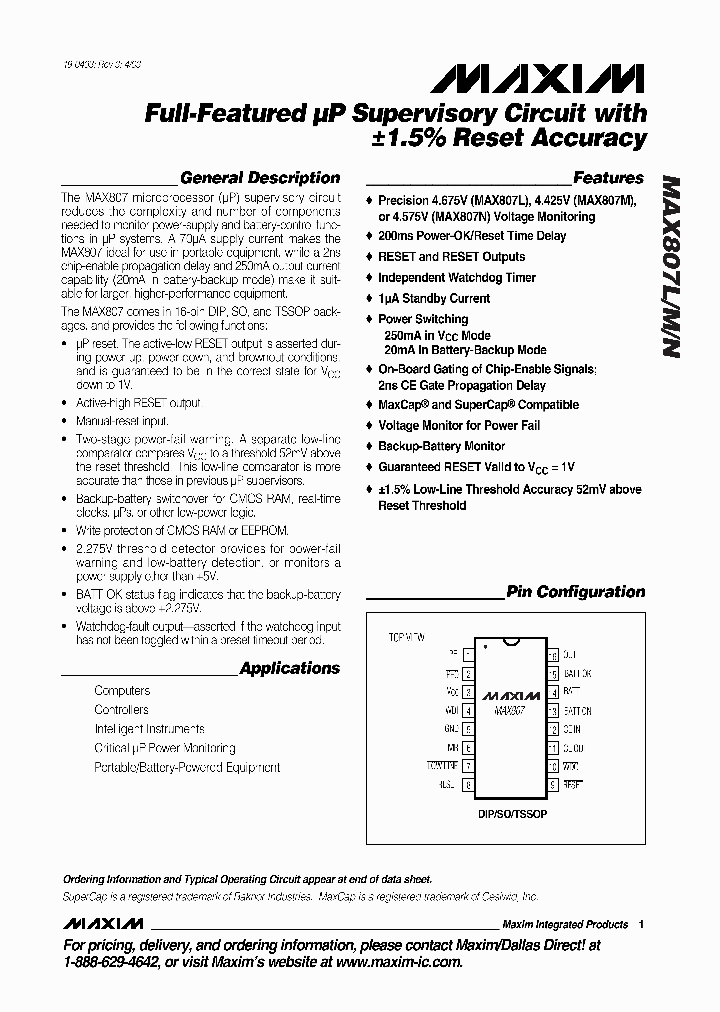 MAX807LEWE_809545.PDF Datasheet