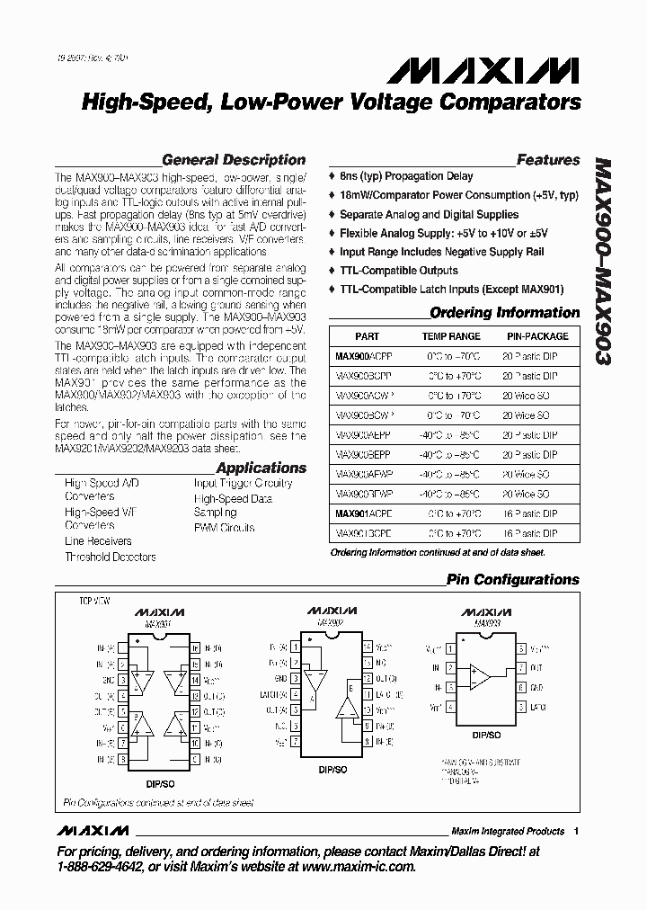 MAX903CSA_809771.PDF Datasheet