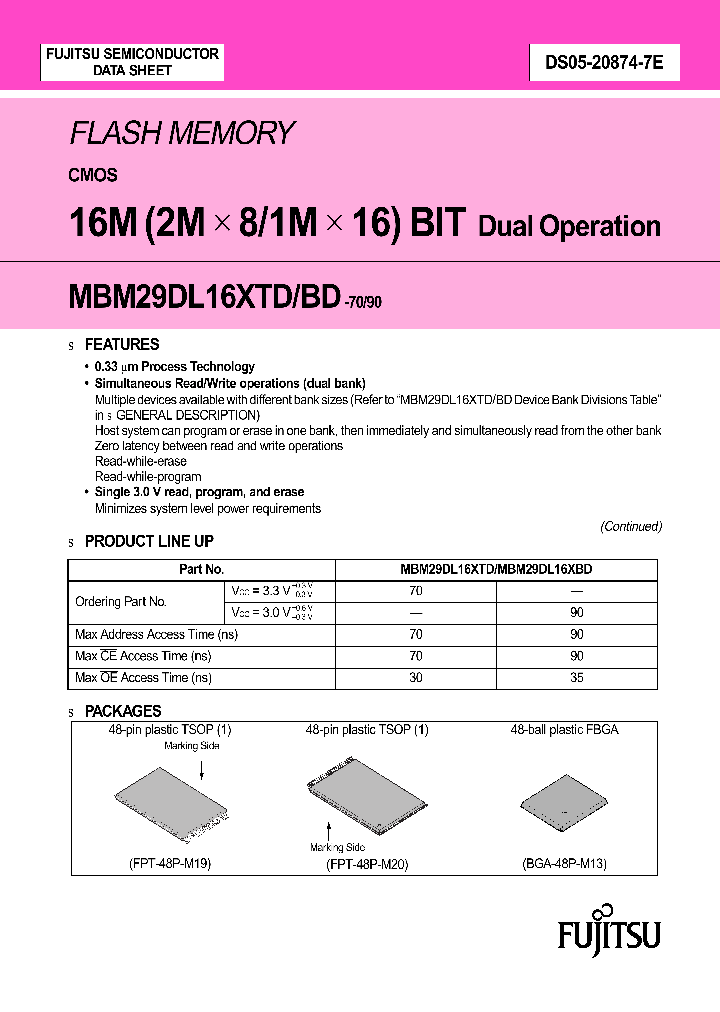 MBM29DL164TD-90PFTN_860237.PDF Datasheet