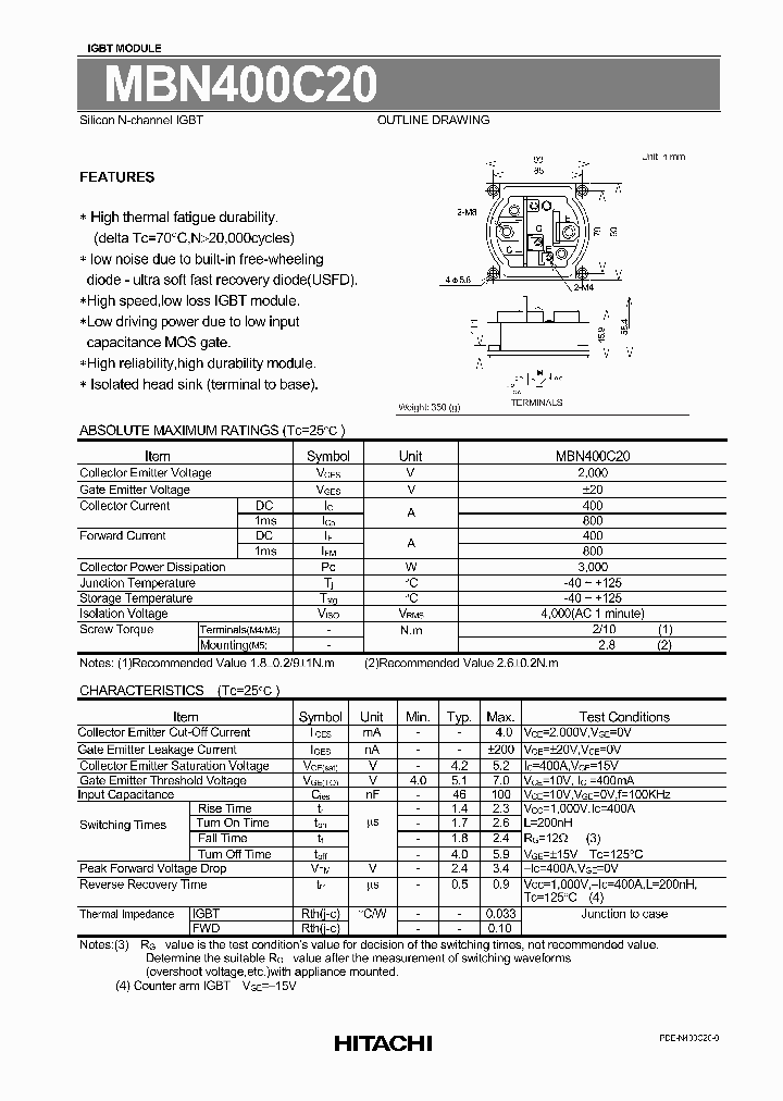 MBN400C20_886375.PDF Datasheet