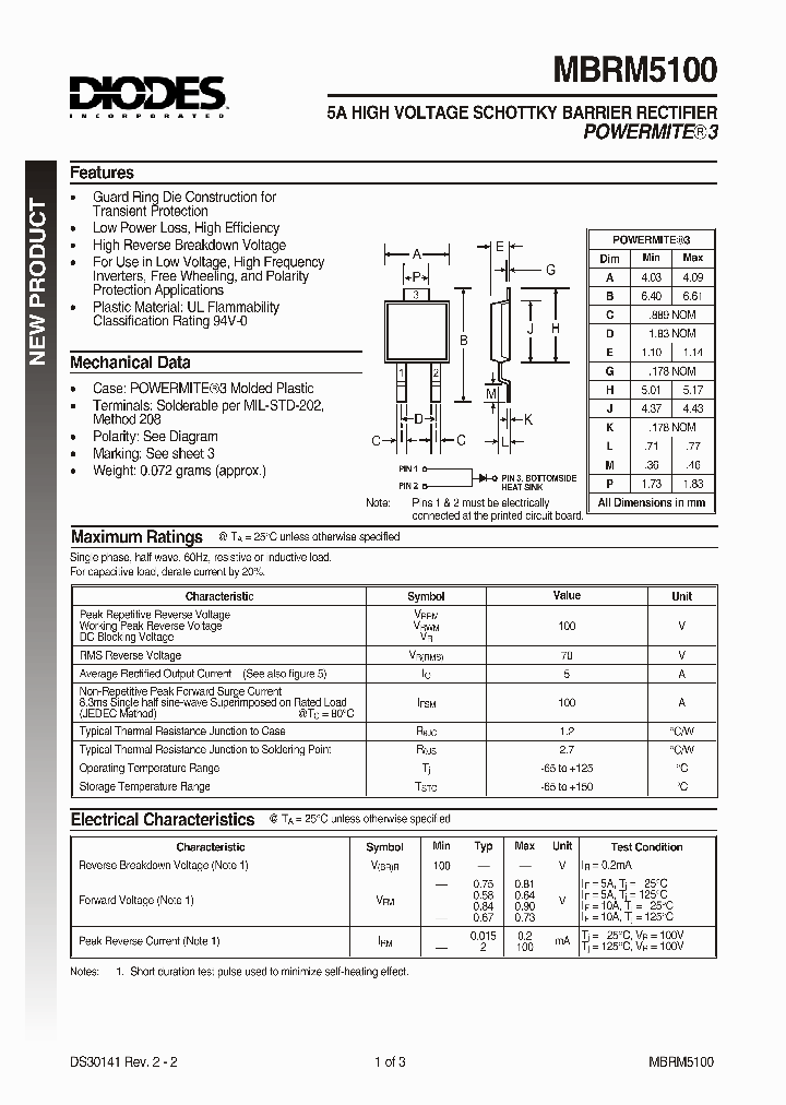 MBRM5100_825996.PDF Datasheet