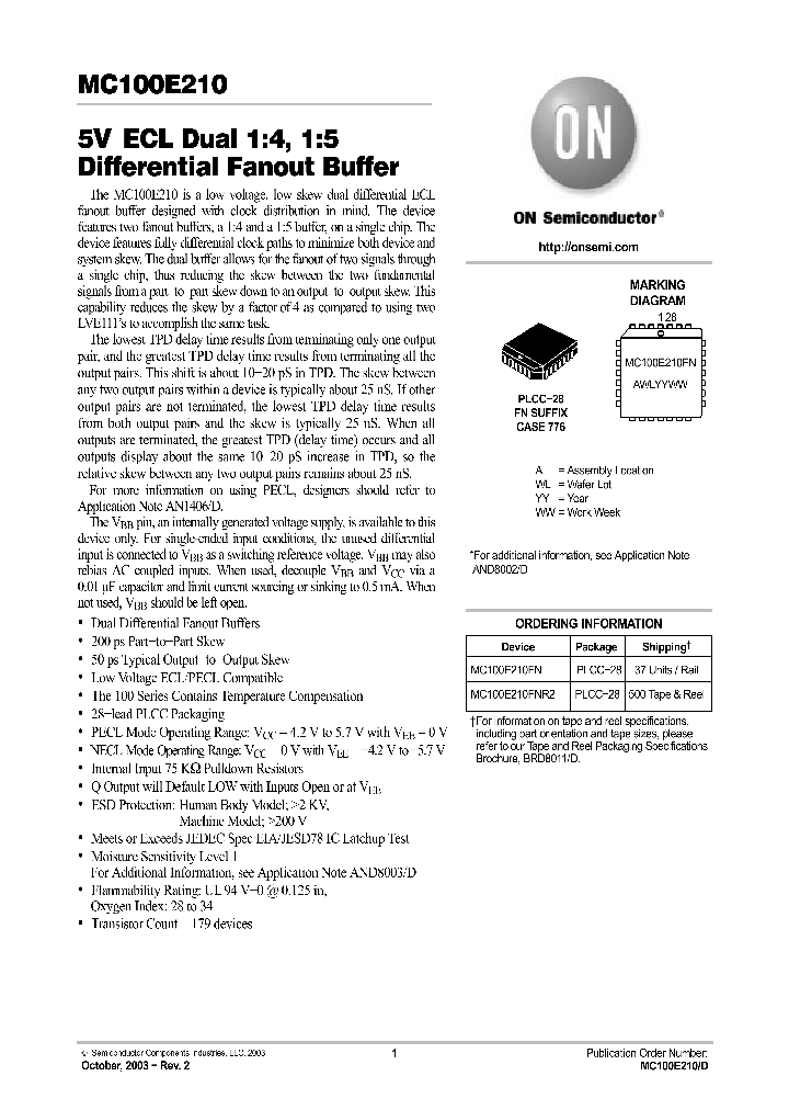 MC100E210_741987.PDF Datasheet