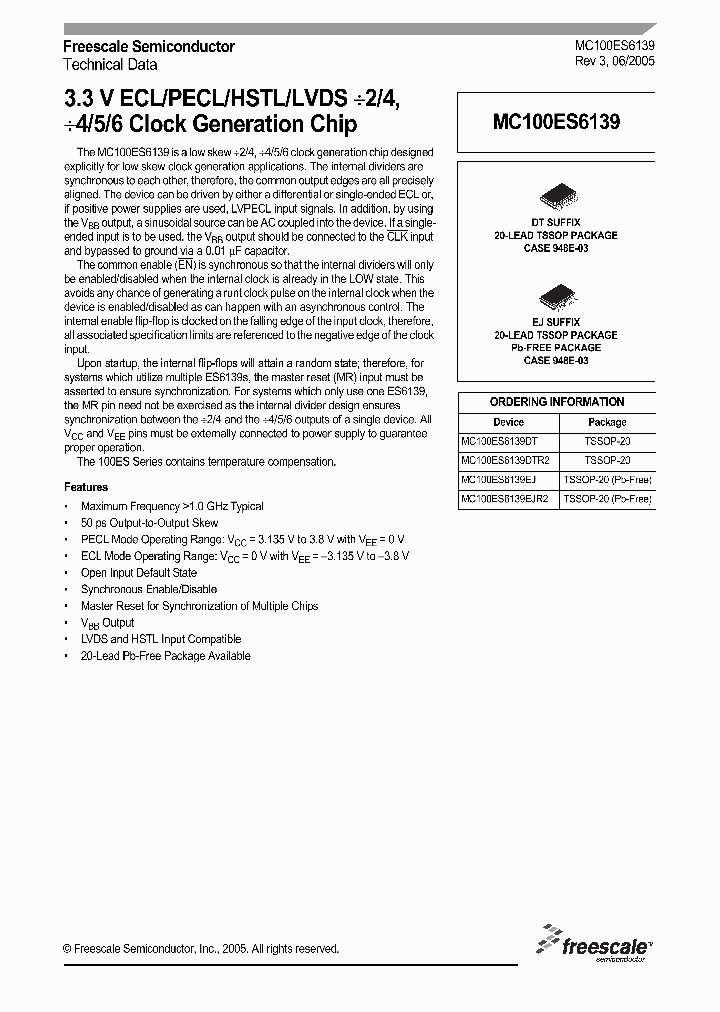 MC100ES6139_679580.PDF Datasheet
