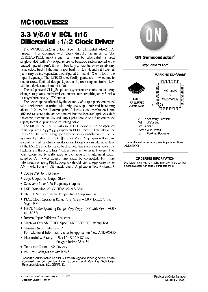 MC100LVE22205_752749.PDF Datasheet