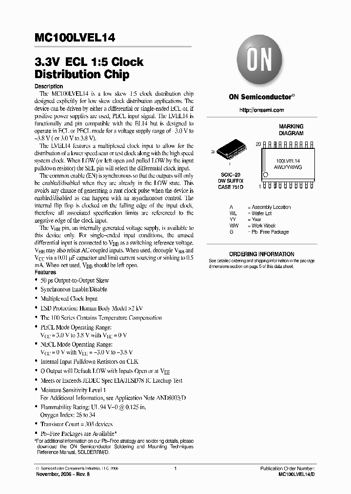 MC100LVEL1406_752763.PDF Datasheet