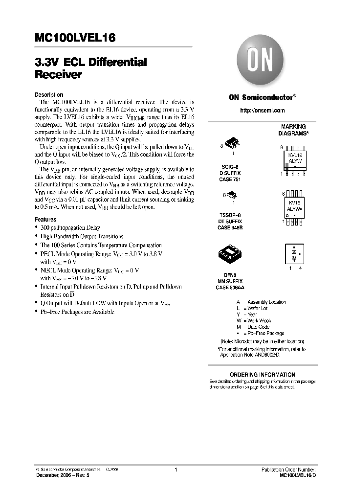 MC100LVEL16D_752764.PDF Datasheet