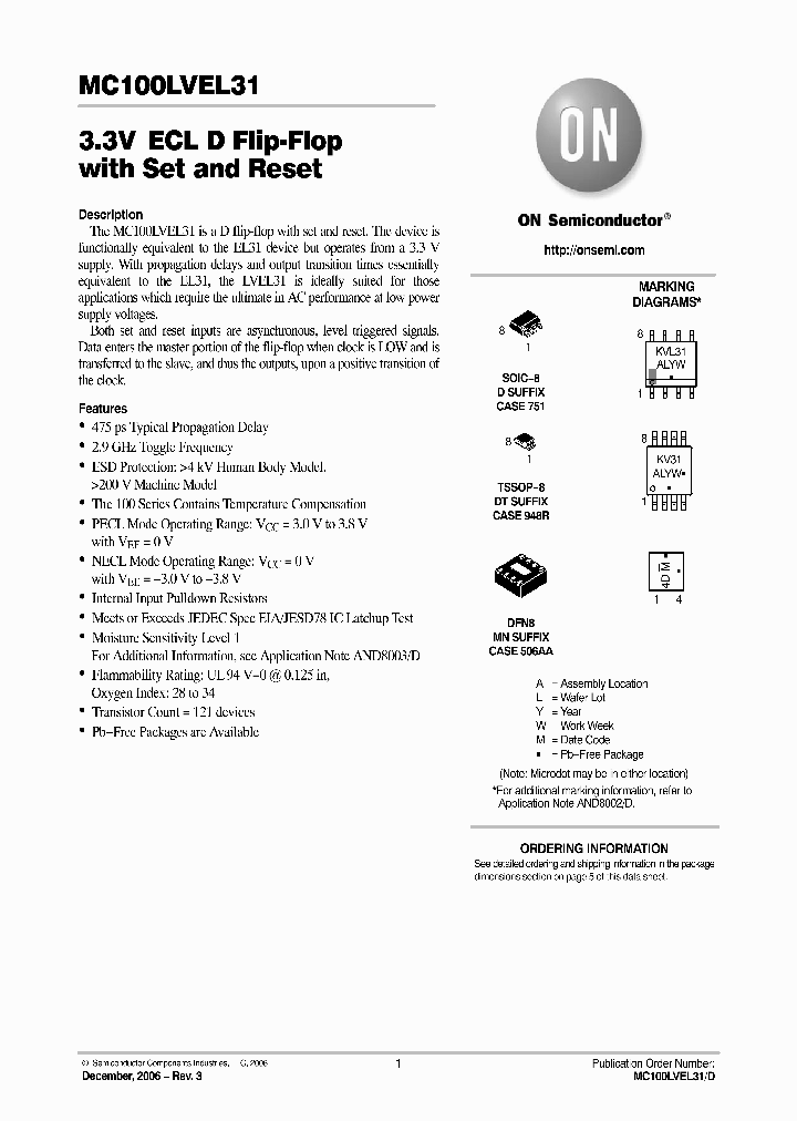MC100LVEL31D_705327.PDF Datasheet
