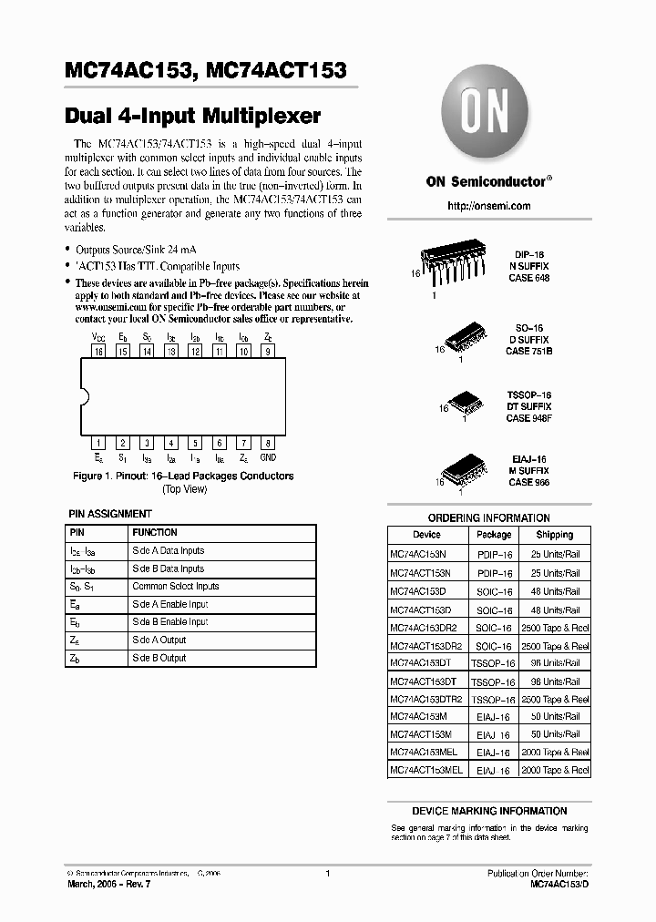 MC74ACT153_746068.PDF Datasheet